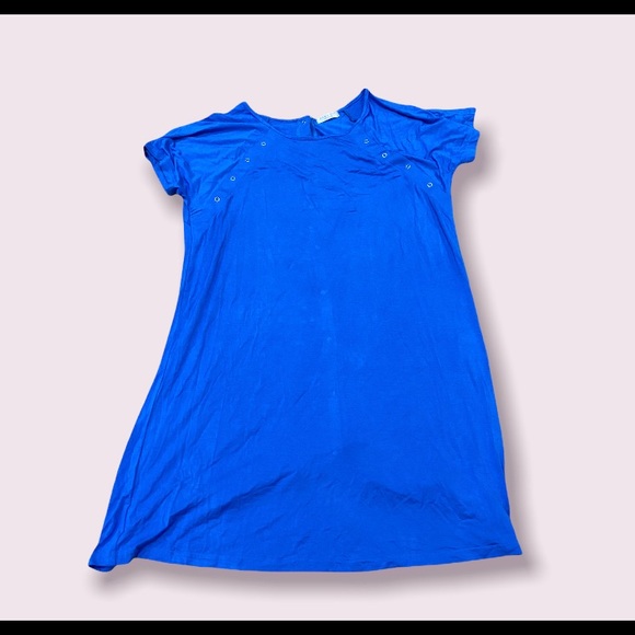 NWOT Maternity Delivery Dress in Blue - Picture 1 of 2